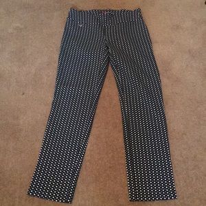 Black & White Straight Leg Stretch Pants